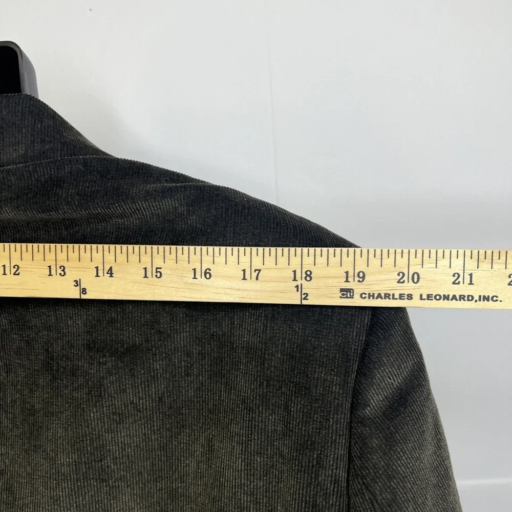Chaps Men's Corduroy‎ Blazer Jacket Size 44L Brown Two Button Sport Coat Cotton